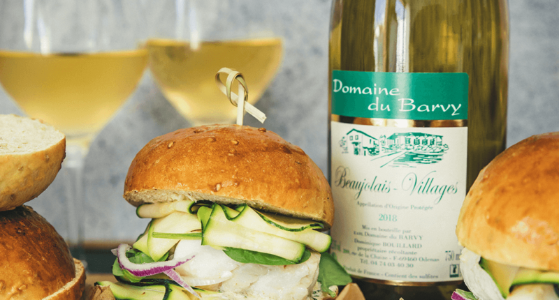 Cod Burger with courgettes and herb aioli