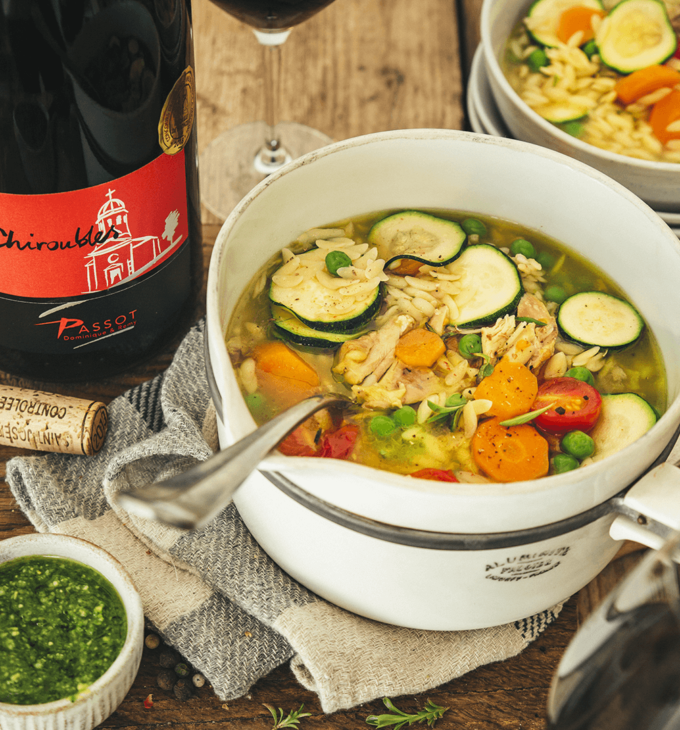 Minestrone au poulet