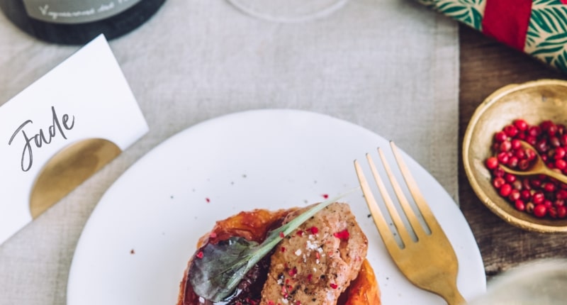 Tatin de pommes et foie gras poêlé