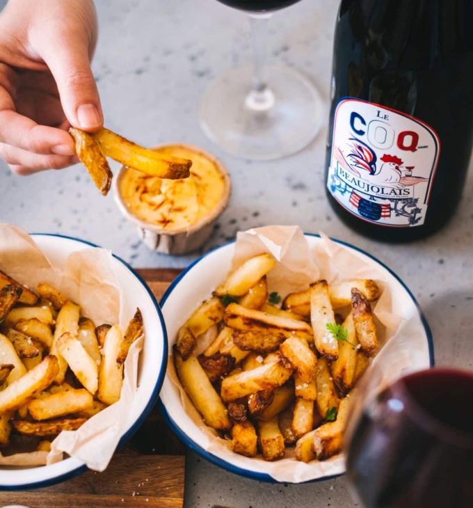 Frites et mayonnaise au safran