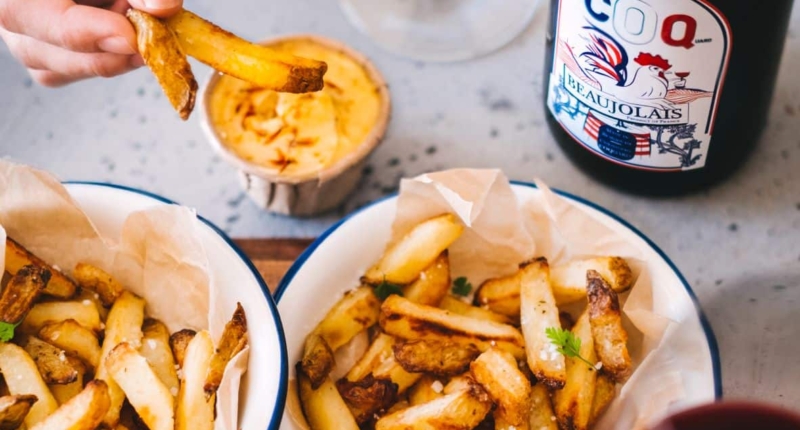 Frites et mayonnaise au safran